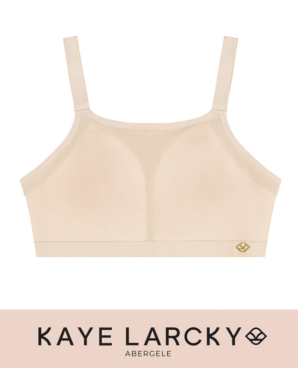 Abergele-Kaye Larcky 12070/TN005 Young Teen After-Beginner Bra Super-Flattening Natural Look Comfy Everyday Basic