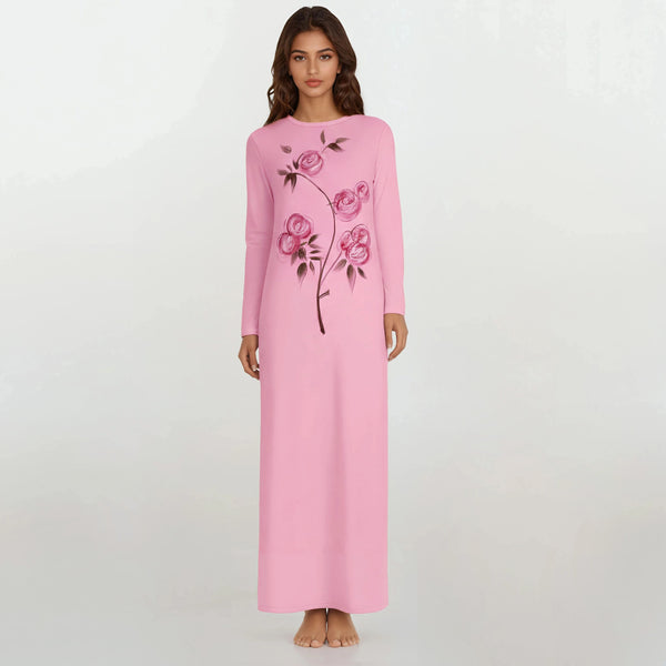 Pink Floral Nightgown