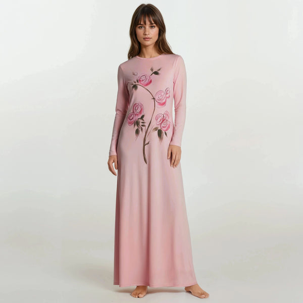Dusty Pink Floral Nightgown