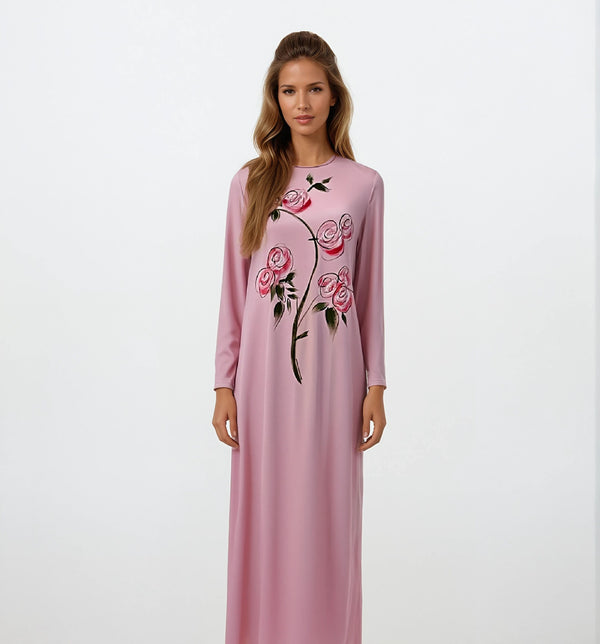 Dusty Pink Floral Nightgown