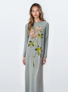 Floral Pull-On Nightgown – Elegant Comfort with Artistic Charm