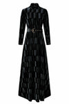 Black Patterned Maxi Dress