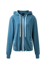 Blue Terry Zip Hoodie