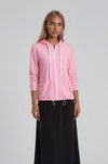 Pink Terry Zip Hoodie