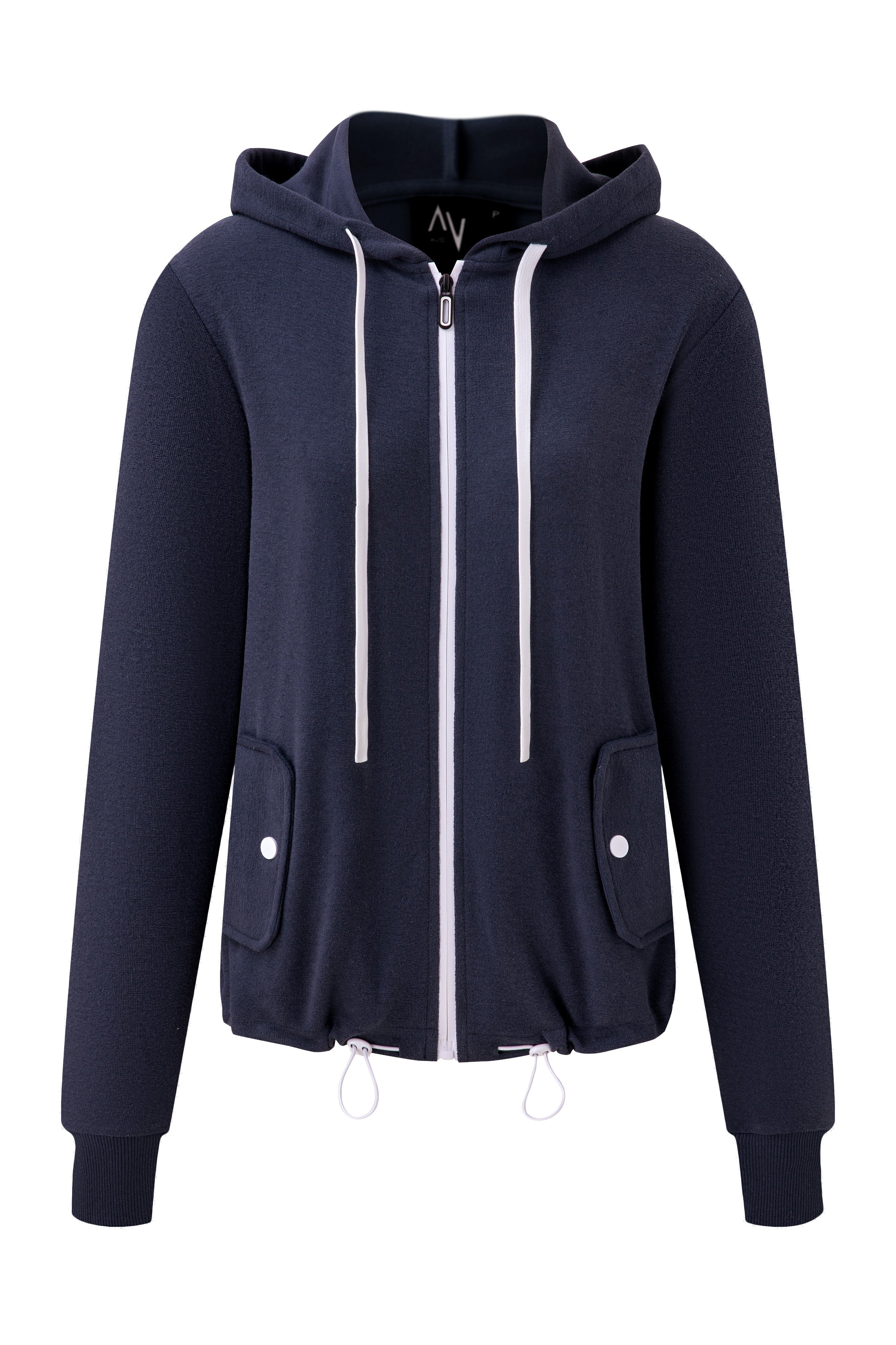 Dark Navy Terry Zip Hoodie