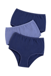 3305 - 3-pack basic brief, cotton-Panties-Blue Multi-4-Gemsli Intimates