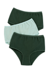 3305 - 3-pack basic brief, cotton-Panties-Green Multi-4-Gemsli Intimates