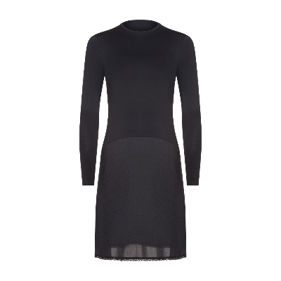 FK312 - long sleeve shell slip, with adjust-a-neck-Full Slips-Black-43"-30-Gemsli Intimates