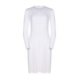 FK312 - long sleeve shell slip, with adjust-a-neck-Full Slips-White-45"-30-Gemsli Intimates
