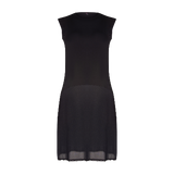 gemsli - sleeveless nursing shell slip with zipper, viscose top nylon bottom-Full Slips-Black-37"-32