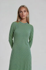 Lime Stripe RibbedNightgown
