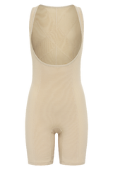 SW0063sn - powermesh underbust singlet with easy open crutch-Shapewear-Beige-XS-Gemsli Intimates