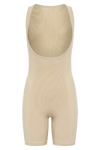 SW0063sn - powermesh underbust singlet with easy open crutch-Shapewear-Beige-XS-Gemsli Intimates