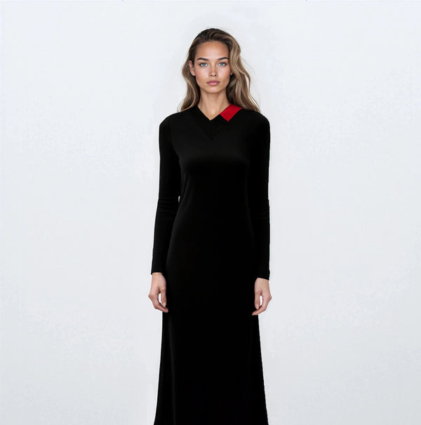 Color block V-Neck Nightgown