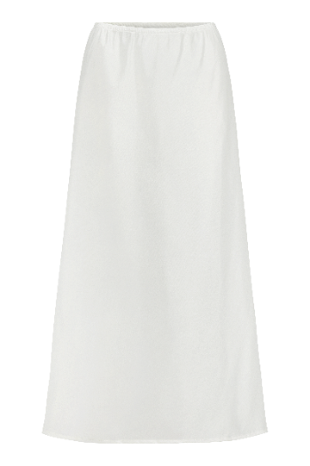 White skirt on a white background