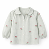 Round Collar Print Blouse