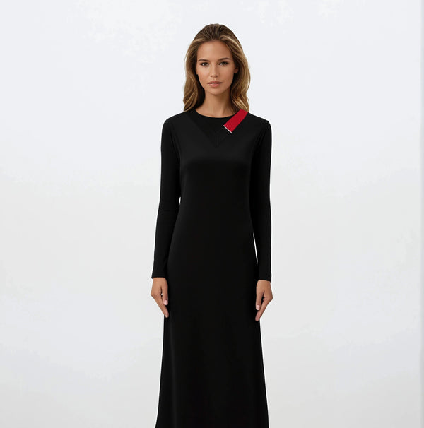 Nursing V-Neck Color Block Nightgown