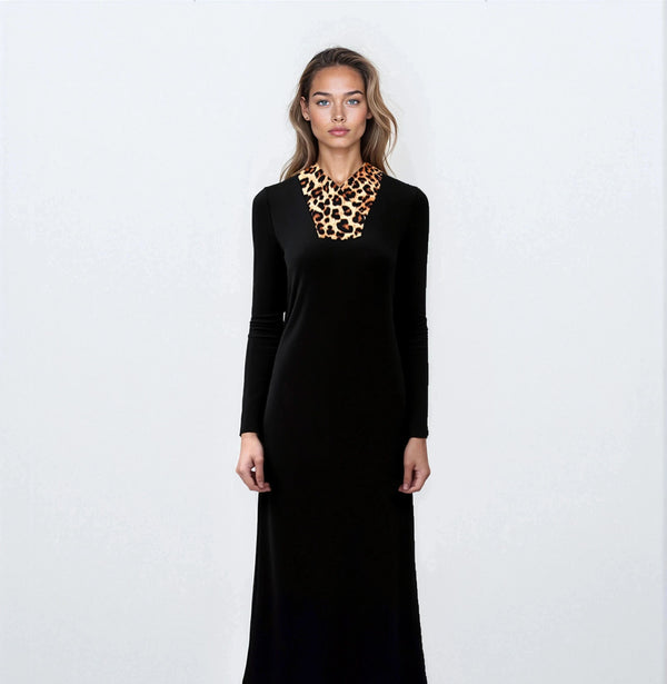 Animal print V-neck Nightgown