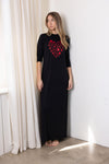 Heart Garden Black Nightgown