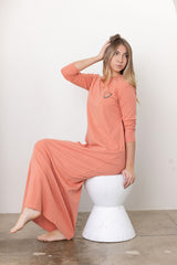 Rainbow Heart Peach Teen Nightgown