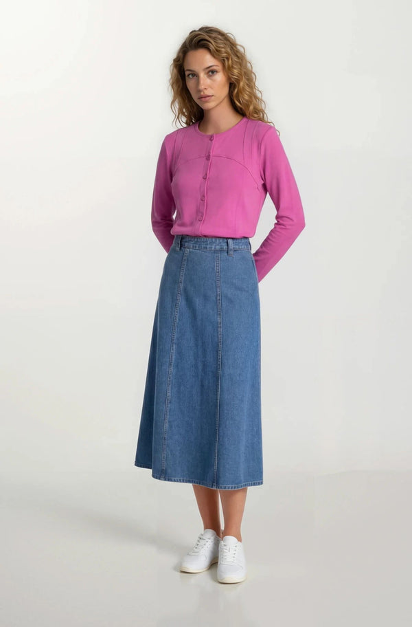 Casual Top With a Button-Front Design Pink