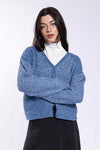 Cobalt V-Neck Buttoned Cardigan