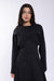 Black Crossover Cropped Sweater