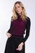 Black And Fuchsia Ribbed Knit Vest