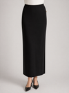 36" Elastic Waist Ankle Length Unlined Jersey Skirt Black
