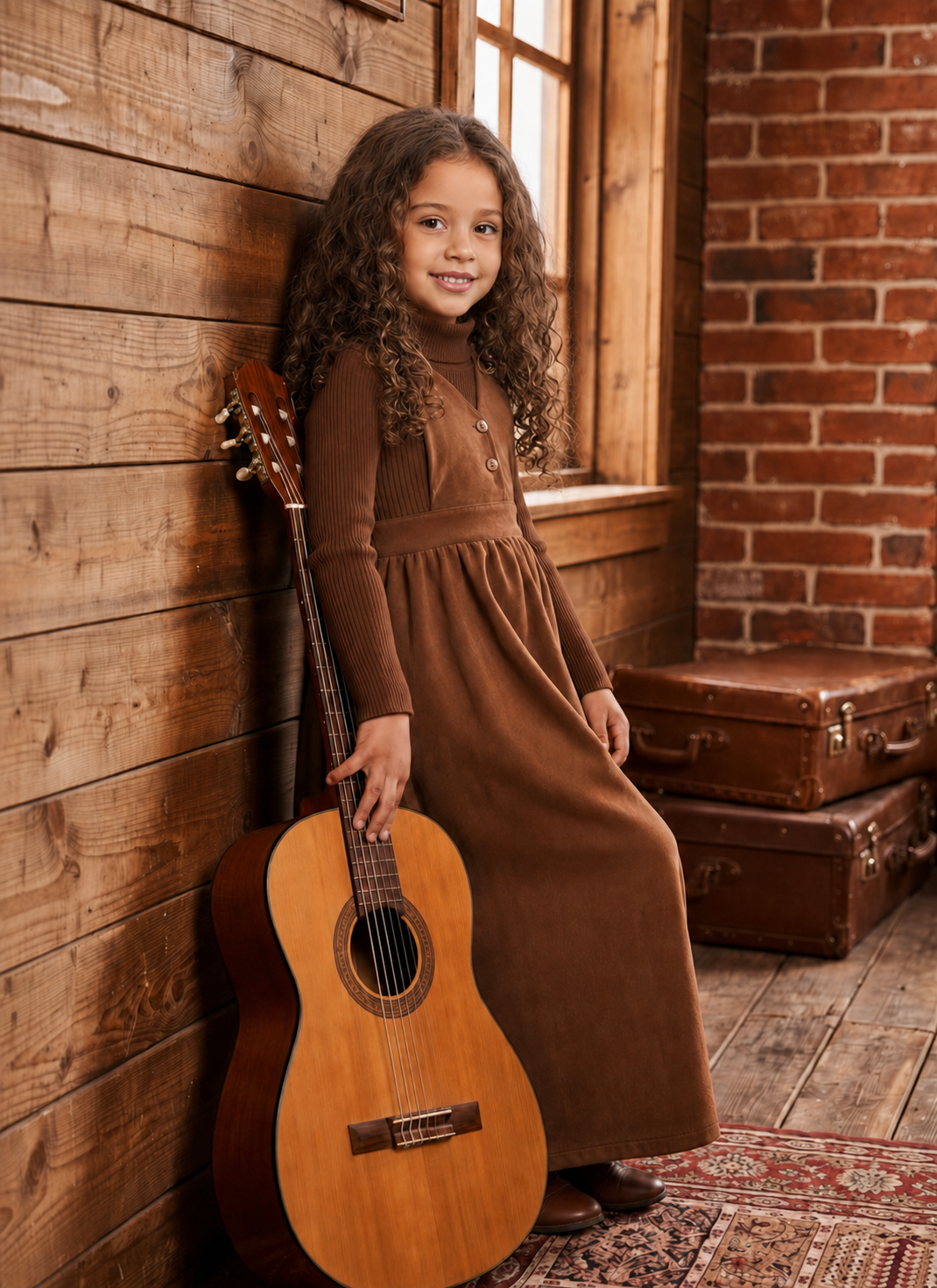Coffee Suede Jumper Maxi Dress