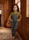 Black Tweed Suspender Romper