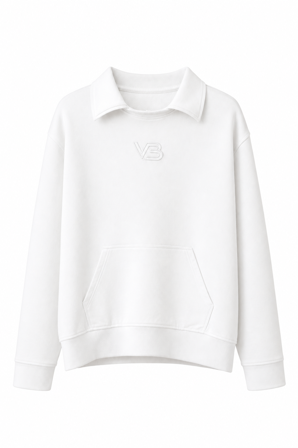 Luxury Top With Classic Collar Neckline And Refined Logo Detail Of White