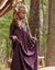 Girls Jersey Maxi Dress Shabbos Robe with Contrast Turtle Neck Purple Lilac