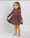 Toddler Girl Corduroy Playwear Set with Matching Turtleneck Eggplant
