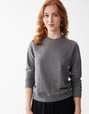 Light French Terry Logo Embossed Sweatshirt Heather Gray