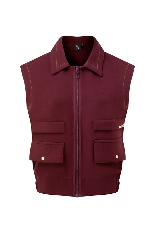 Dark Wine Vest