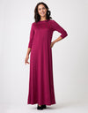 Linked Circles Lace Trimmed Nightgown New Wine