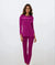 Women’s Magenta Pajama Set With Lace Detail