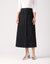33" Pinstriped Denim Patch Pocket Aline Skirt Black