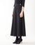 37" Lined Twill Skirt with Side Zipper and Silver Button Detail