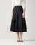 33" Poplin Stitched Pleat Skirt Black