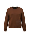Light Brown Sweater With Front Pocket