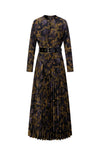 Printed Pleated Maxi Dress