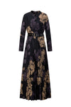 Printed Pleated Maxi Dress
