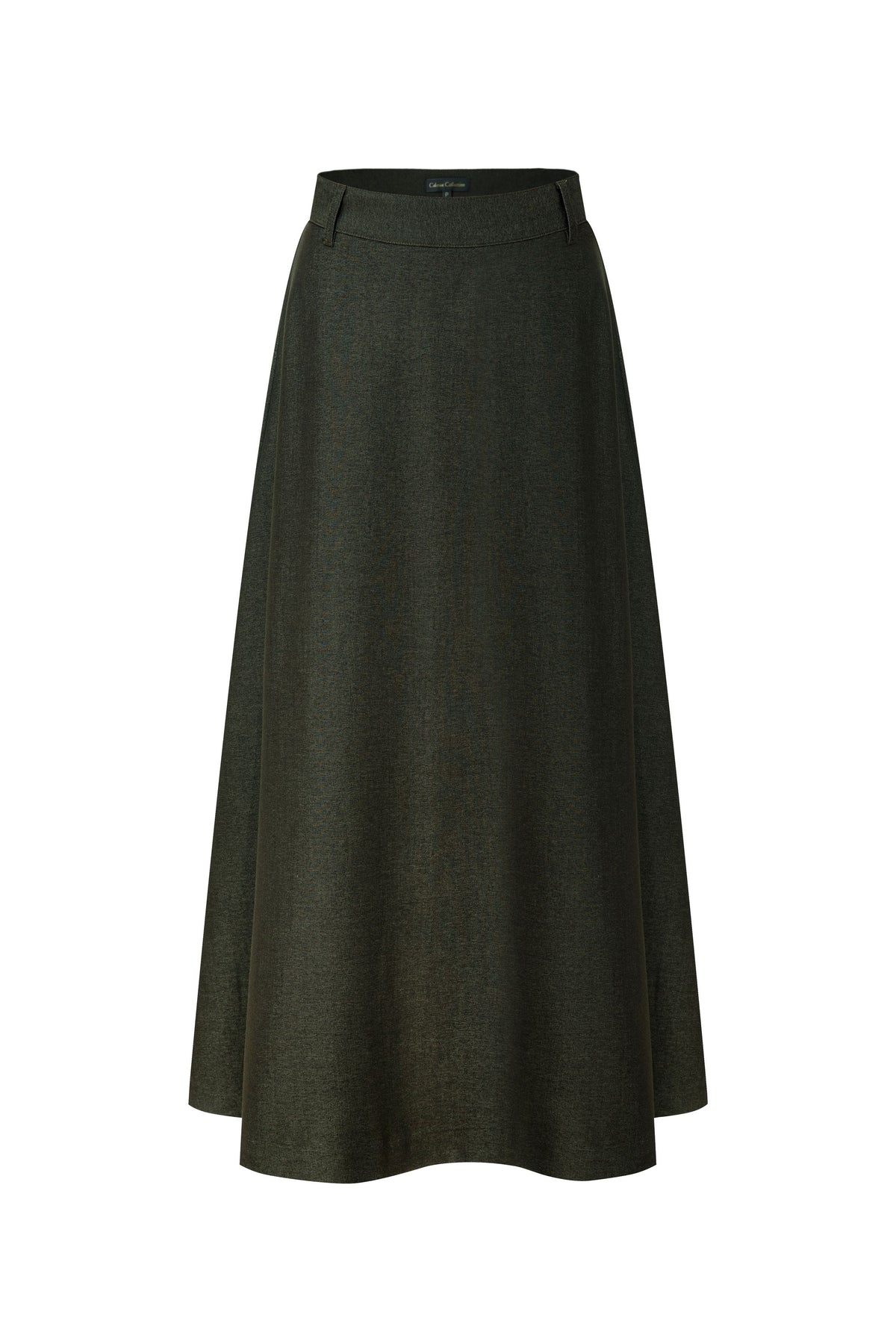 37" Dark Green A-Line Maxi Skirt
