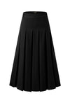 29" Black Pleated Skirt