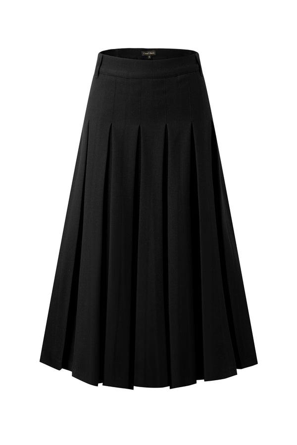 29" Black Pleated Skirt