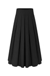 35" Classic Black Pleated Skirt