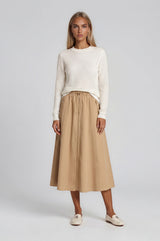 Ivory Mesh Knit Sweater