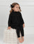 Toddler Girl Legging Playwear Set with Gold Accent Stitching